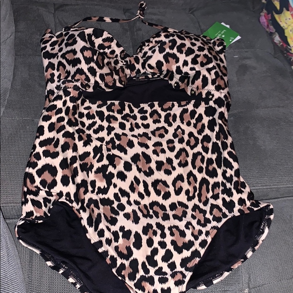 Kate spade leopard 1 piece cut out XL NWT $150